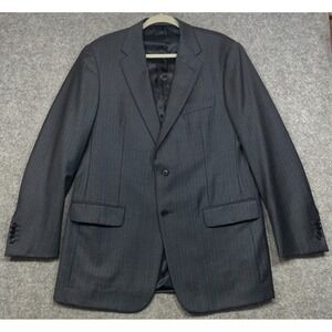 Ermenegildo Zegna Electa Wool Sport Coat Gray 44 Wool Striped Astor Black